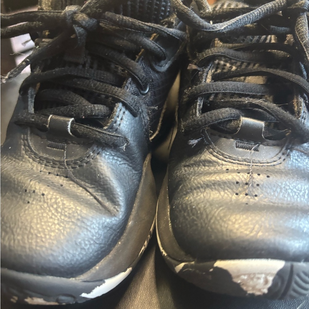 Under Armour Boys' Black Lace-Up Sneakers with White Accents